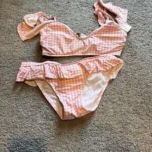 Pink Gingham Bikini Set